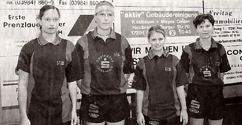 Die 1. Damenmannschaft des ESV Prenzlau erreicht den 3. Platz in der 2. Bundesliga